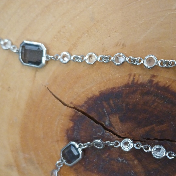 Ralph Lauren Elegant Silver and Black Crystal Women's Necklace - Picture 4 of 5